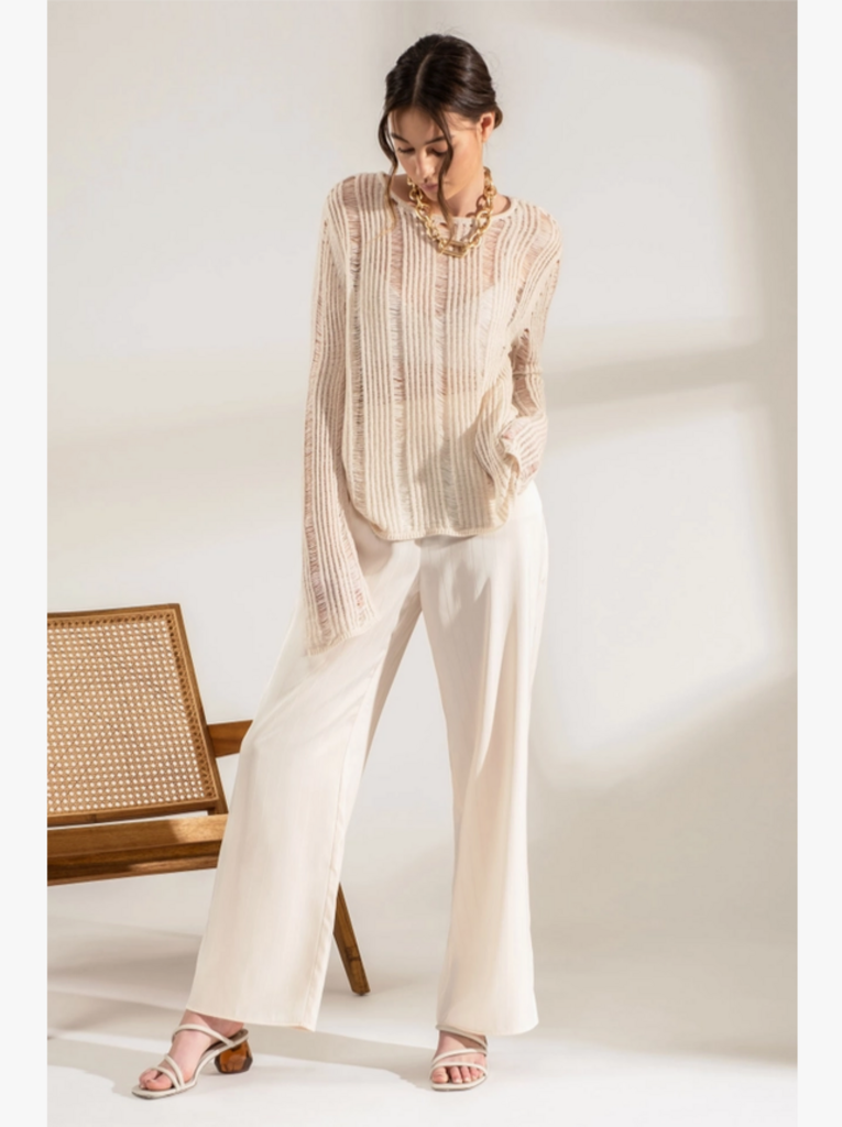 Blu Pepper Ladder Knit Sweater