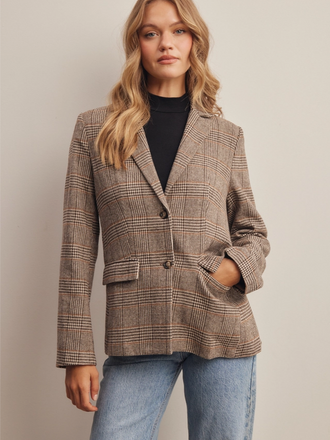 Forte Plaid Tailored Blazer
