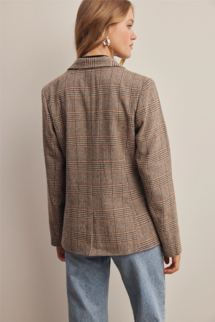 Forte Plaid Tailored Blazer