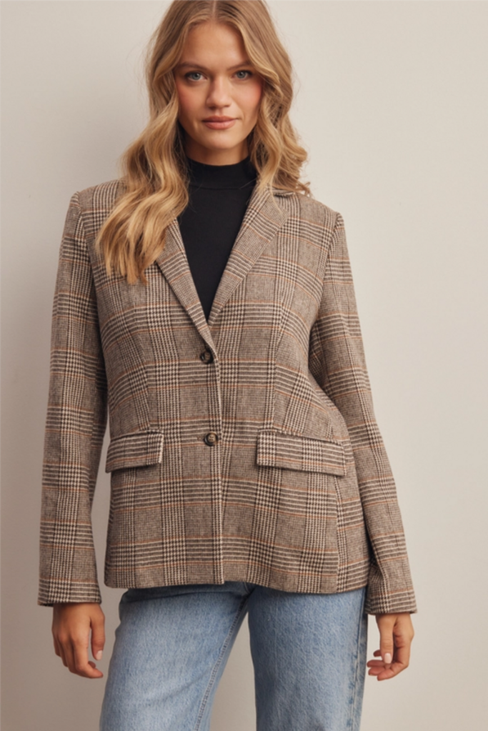 Forte Plaid Tailored Blazer