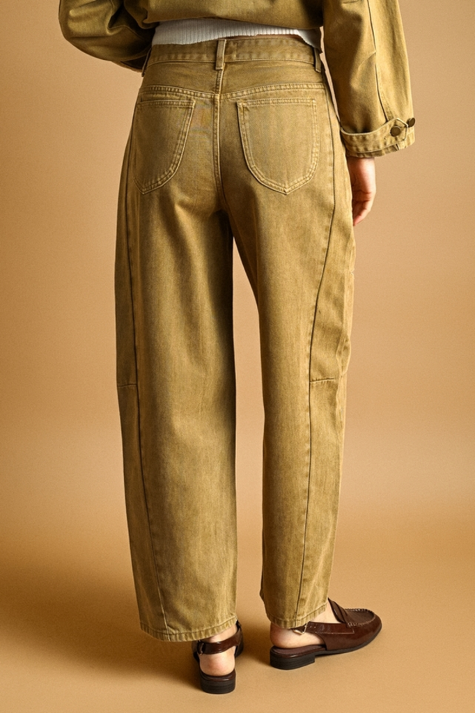 Miou Muse Embroidered Barrel Pants