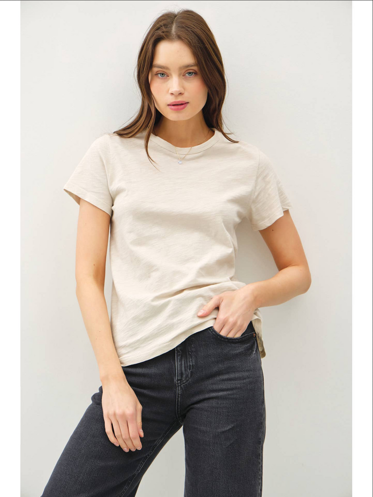 Be Cool Garment Dyed Slub Knit T-Shirt