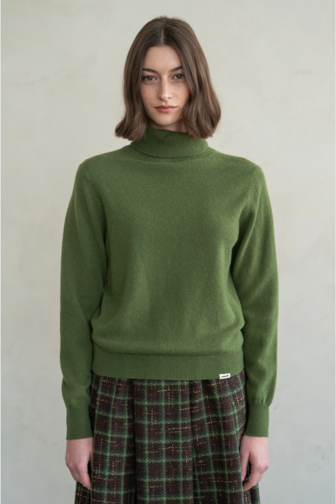 Elle Grey Classic Turtleneck Sweater