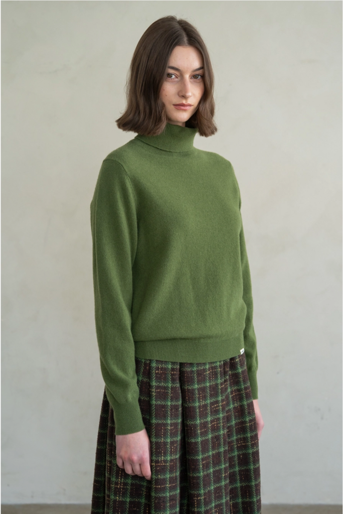 Elle Grey Classic Turtleneck Sweater