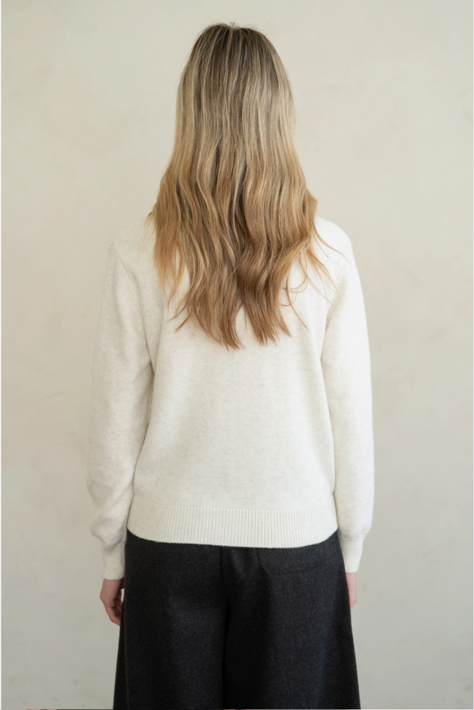 Elle Grey Contrast Placket Stand Collar Cardigan