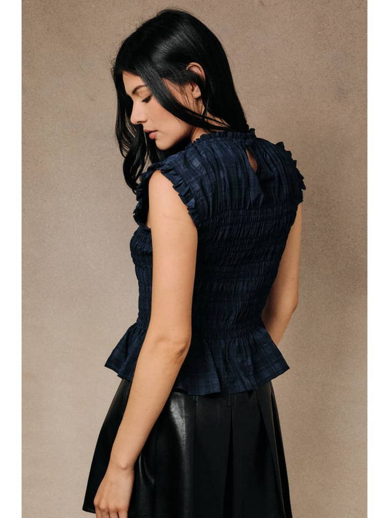 Sunday Edition Smocked Ruffle Peplum Top