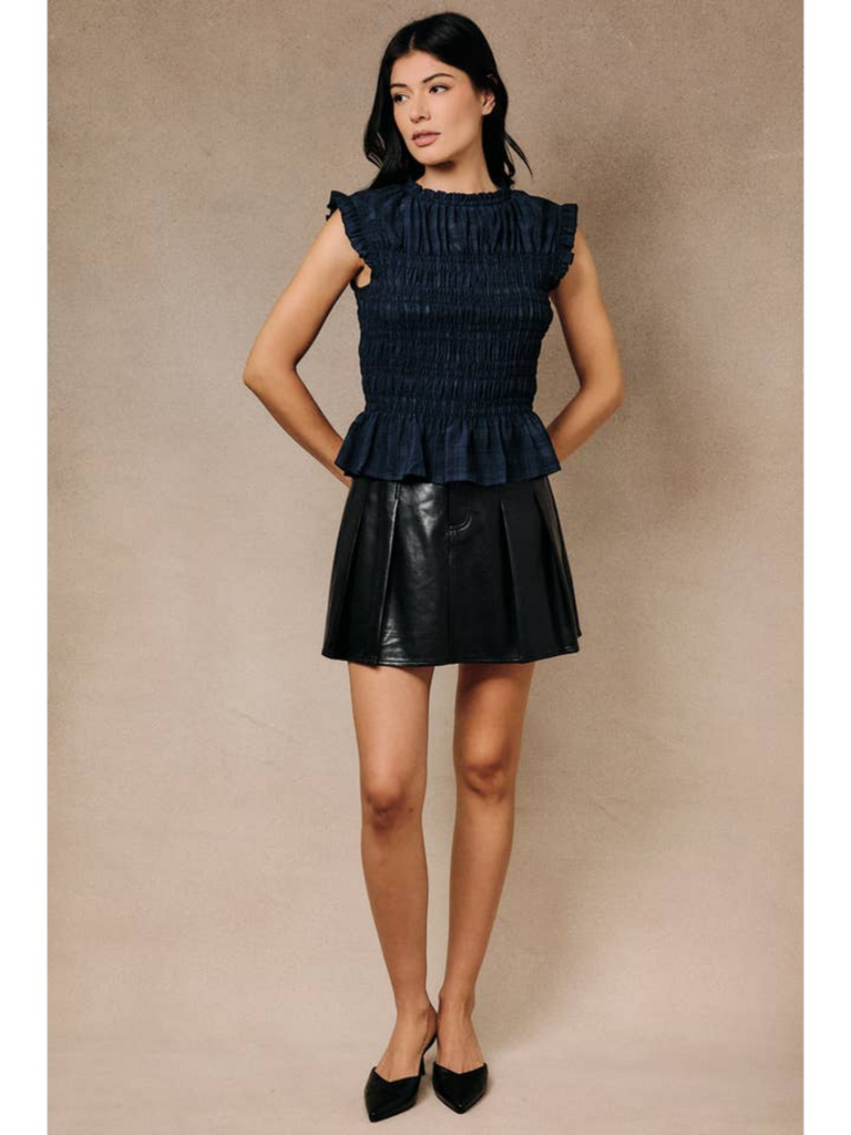 Sunday Edition Smocked Ruffle Peplum Top