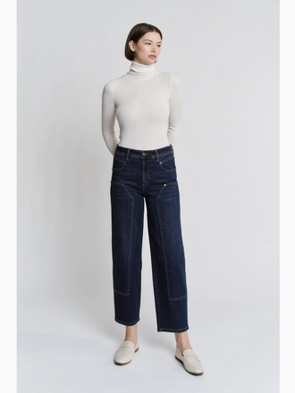 Mica Denim High Rise Ankle Straight Barrel