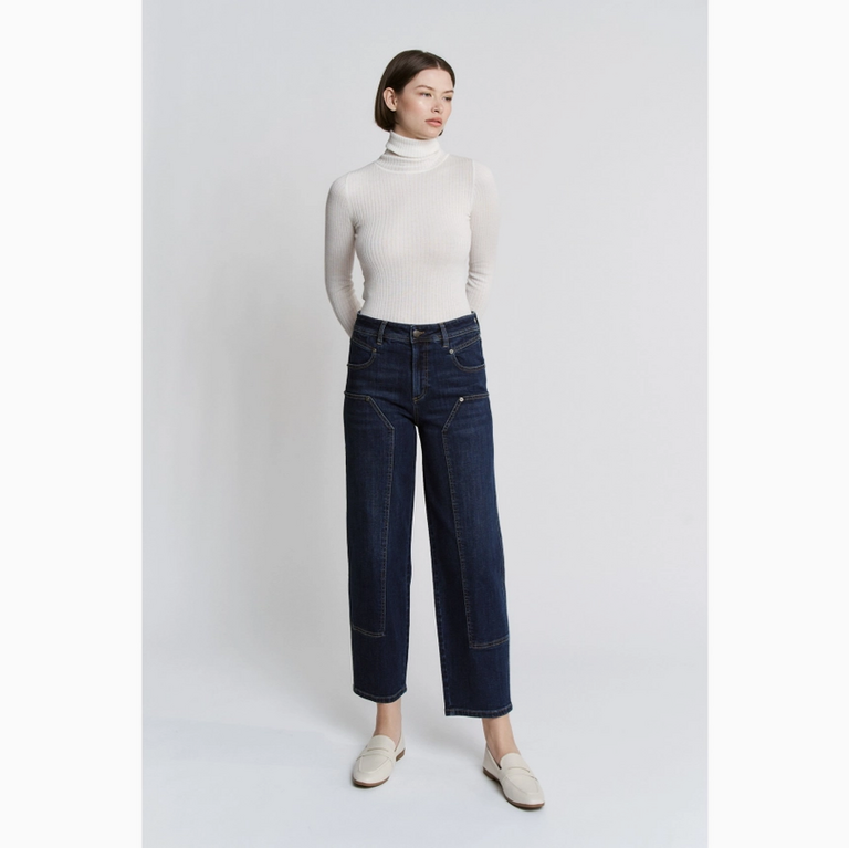 Mica Denim High Rise Ankle Straight Barrel