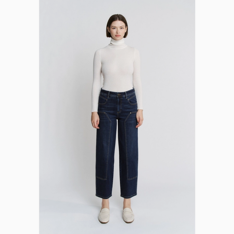 Mica Denim High Rise Ankle Straight Barrel