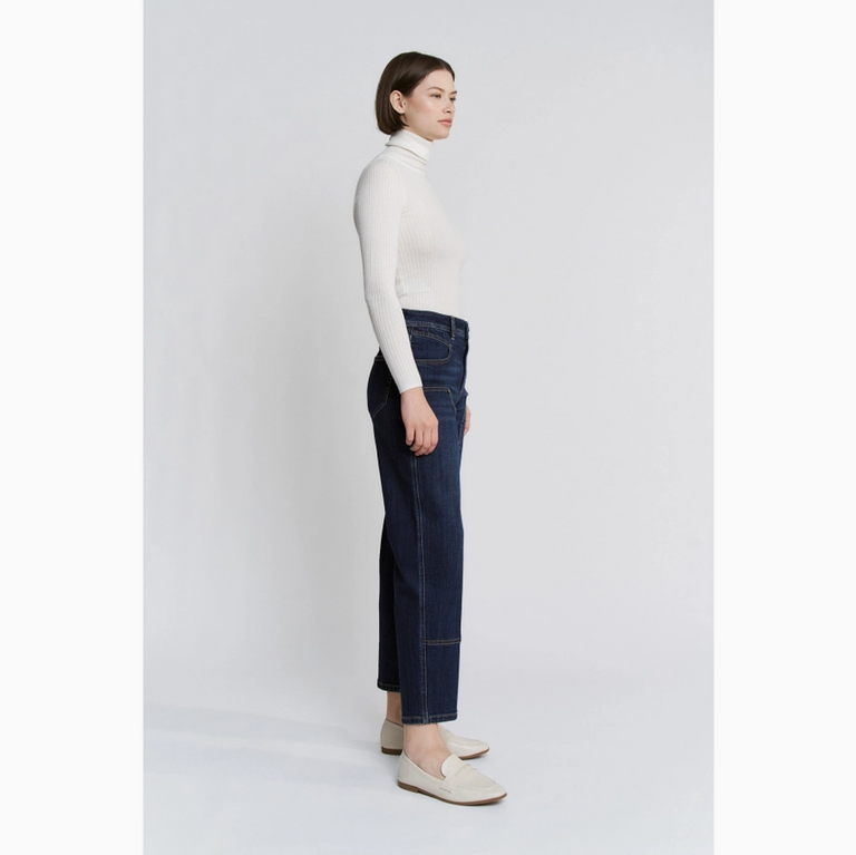 Mica Denim High Rise Ankle Straight Barrel