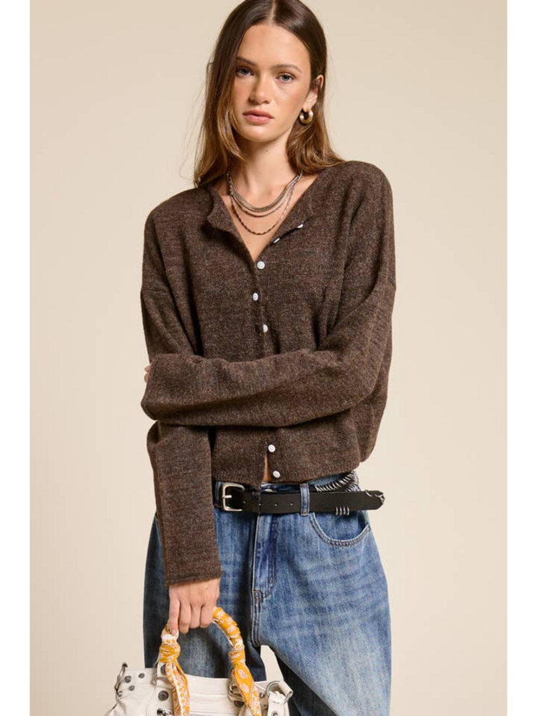 Mimosa Essential Button Down Cardigan Top