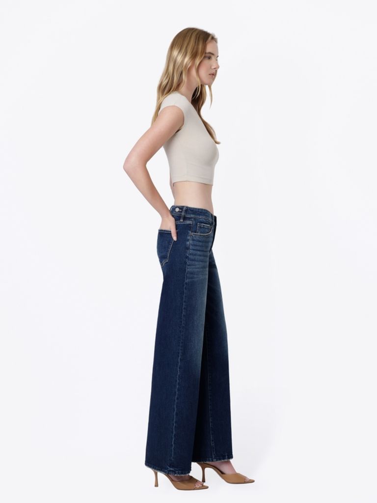 Vervet by Flying Monkey Low Rise Cinch Waist Wide Leg Jeans