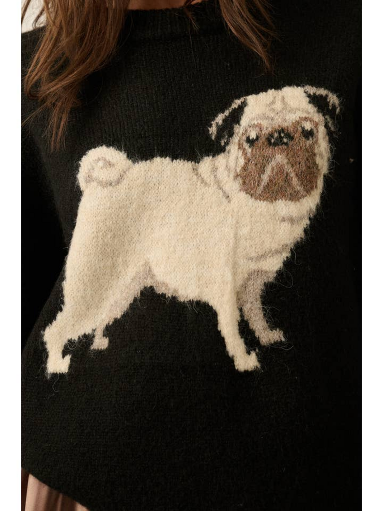Promesa Pug Dog Knit Sweater