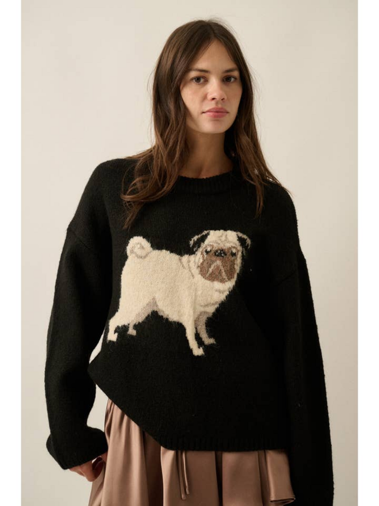 Promesa Pug Dog Knit Sweater