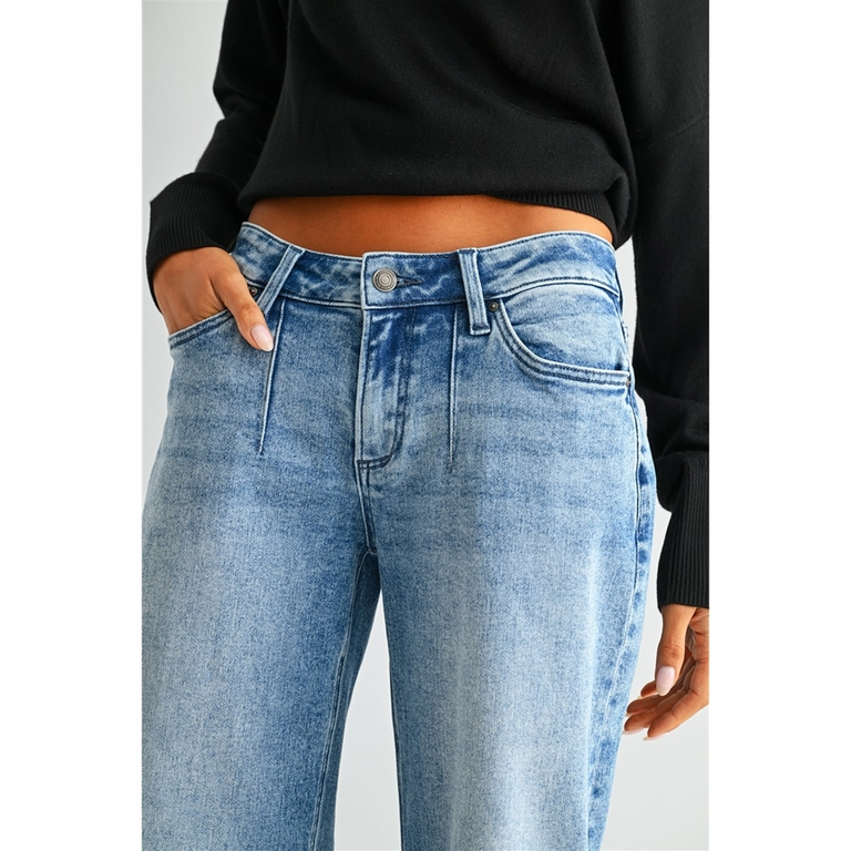 Mica Denim Low-Rise Wide Ankle Baggy Fit