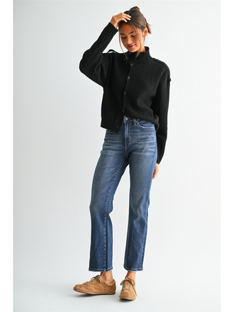 Mica Denim High-Rise Straight Leg Ankle Super Soft Jeans