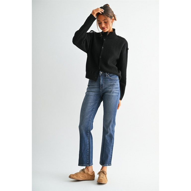 Mica Denim High-Rise Straight Leg Ankle Super Soft Jeans