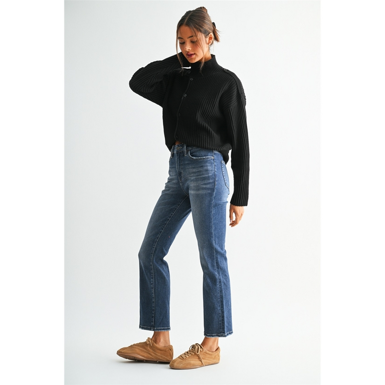 Mica Denim High-Rise Straight Leg Ankle Super Soft Jeans
