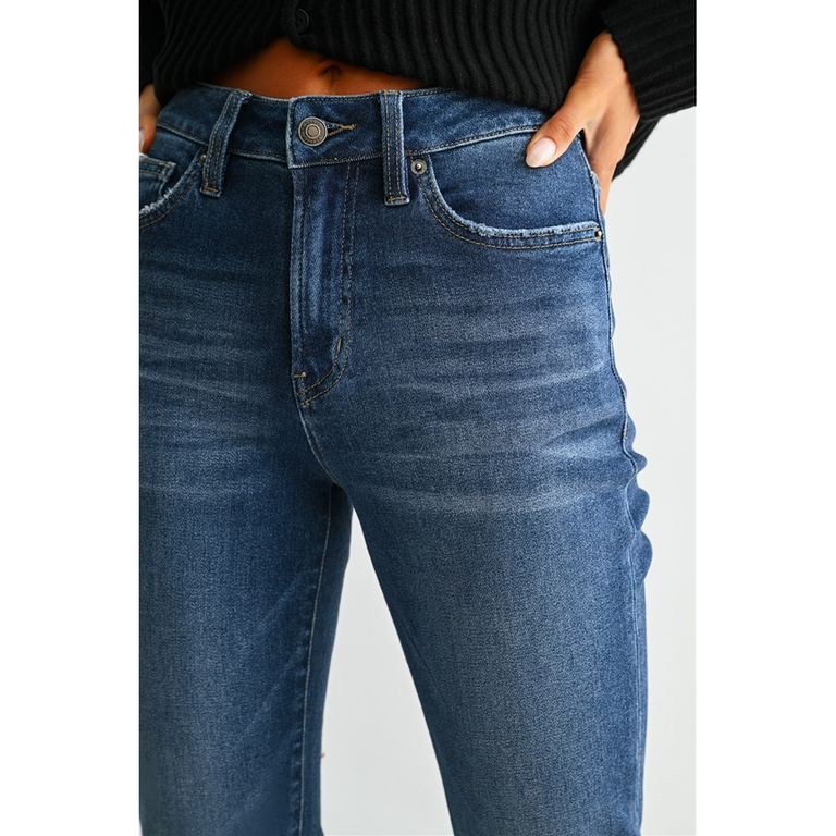 Mica Denim High-Rise Straight Leg Ankle Super Soft Jeans