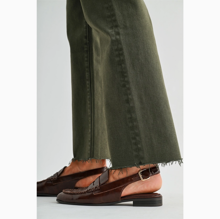 Mica Denim High Rise Straight Ankle - Tummy Tuck Jeans in Verdigris