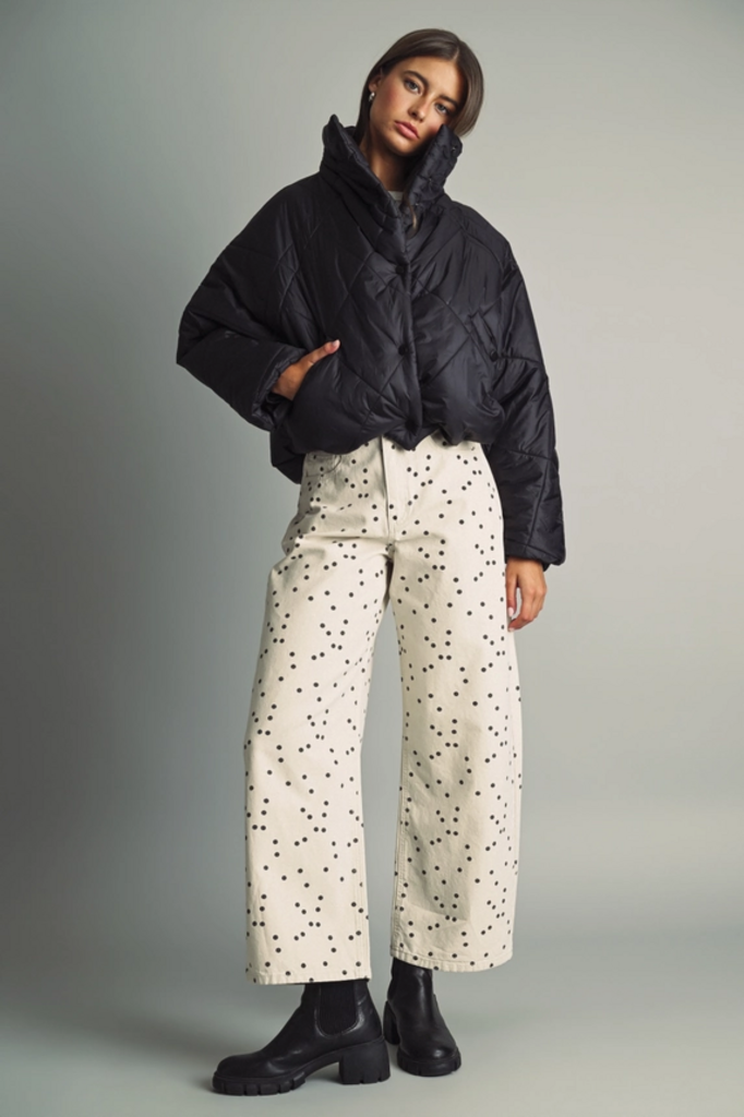 Miou Muse Quilted Nylon Puffer Jakcet