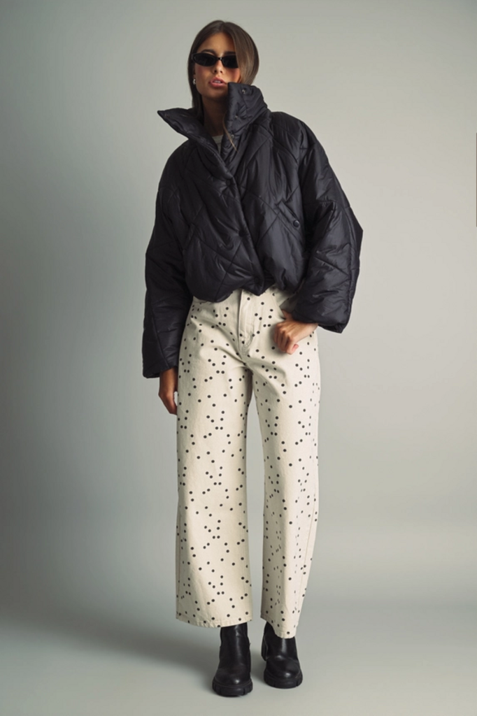 Miou Muse Quilted Nylon Puffer Jakcet