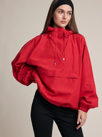 Raisonnel Oversized Hooded Anorak Pullover Jacket