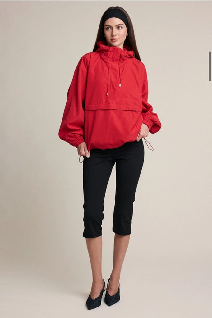 Raisonnel Oversized Hooded Anorak Pullover Jacket