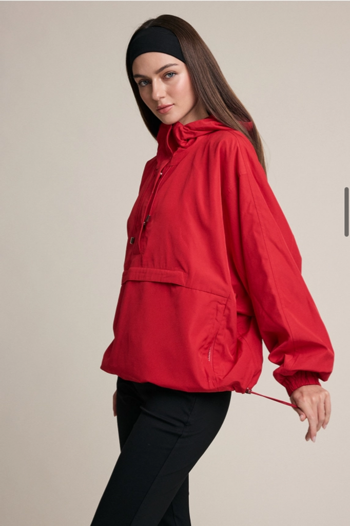 Raisonnel Oversized Hooded Anorak Pullover Jacket