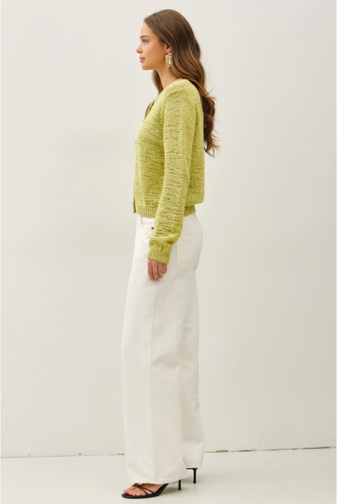 Be Cool Volume Cuff Slubbed Cardigan