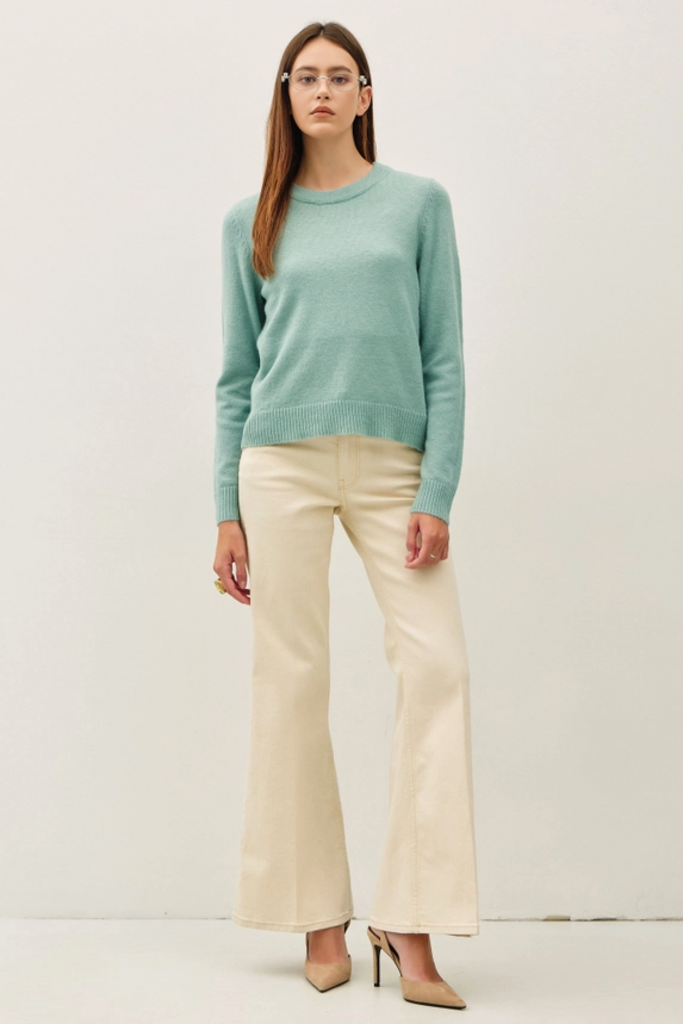 Be Cool Wool Blended Basic Crewneck Sweater