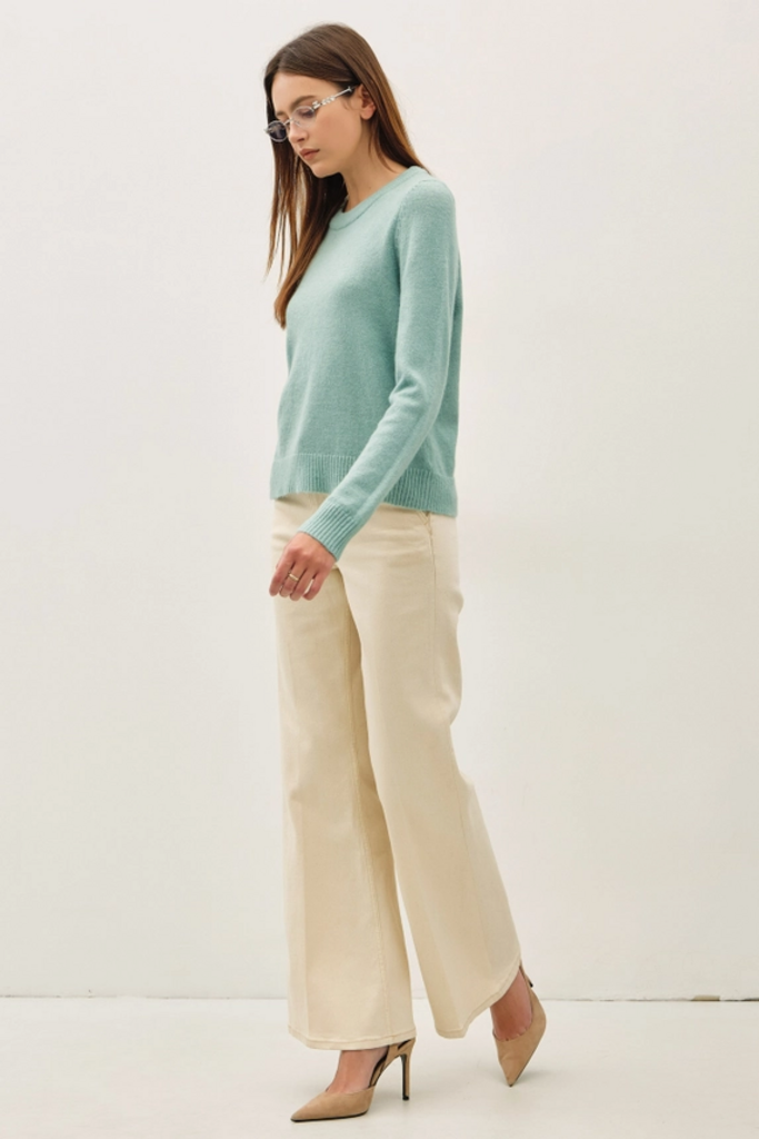 Be Cool Wool Blended Basic Crewneck Sweater