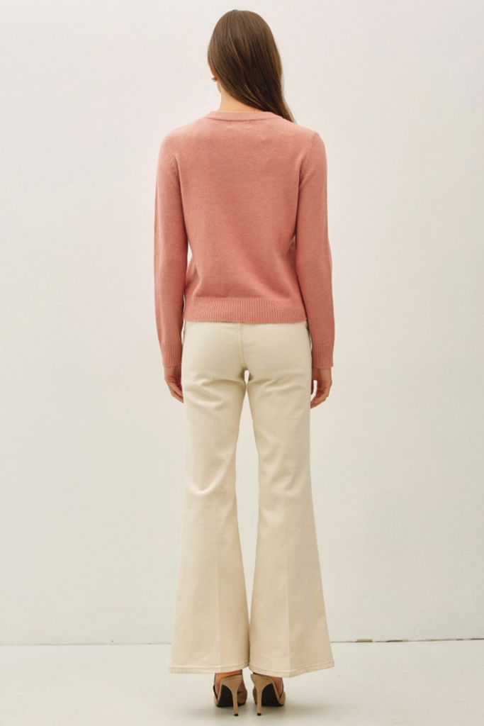 Be Cool Wool Blended Basic Crewneck Sweater
