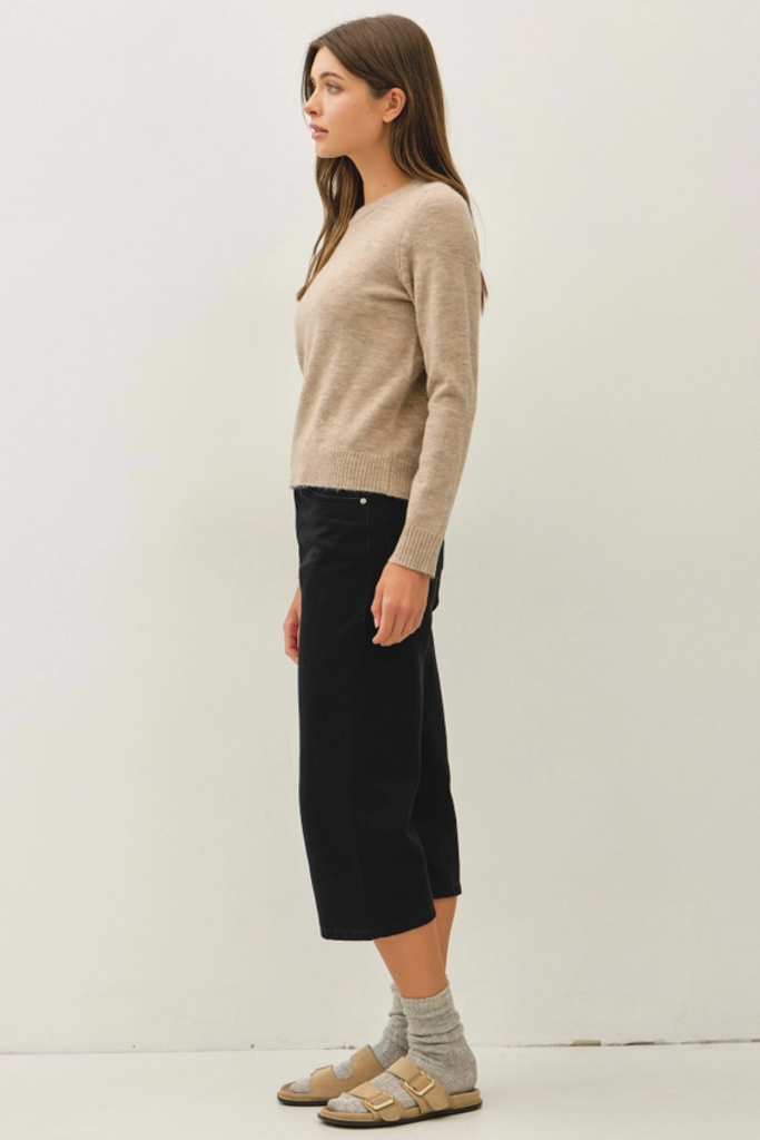 Be Cool Wool Blended Basic Crewneck Sweater