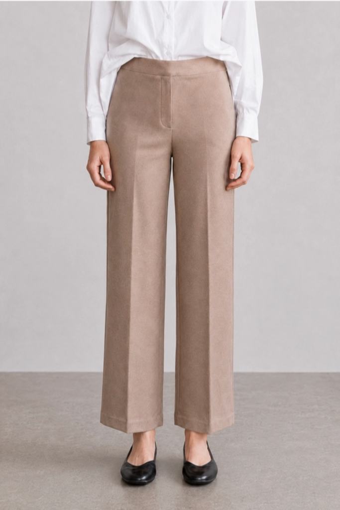 Elle Grey Clean Stretch Straight Pant