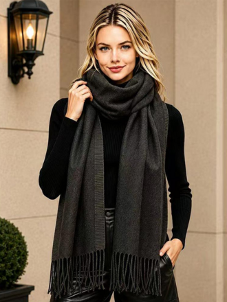 Blue Suede Classic Fringe Scarf