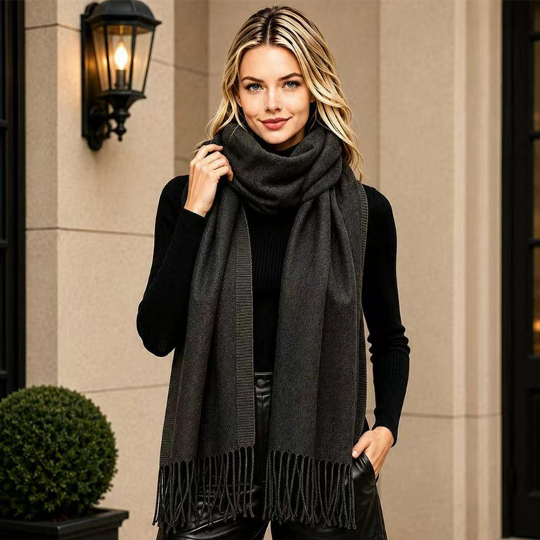 Blue Suede Classic Fringe Scarf