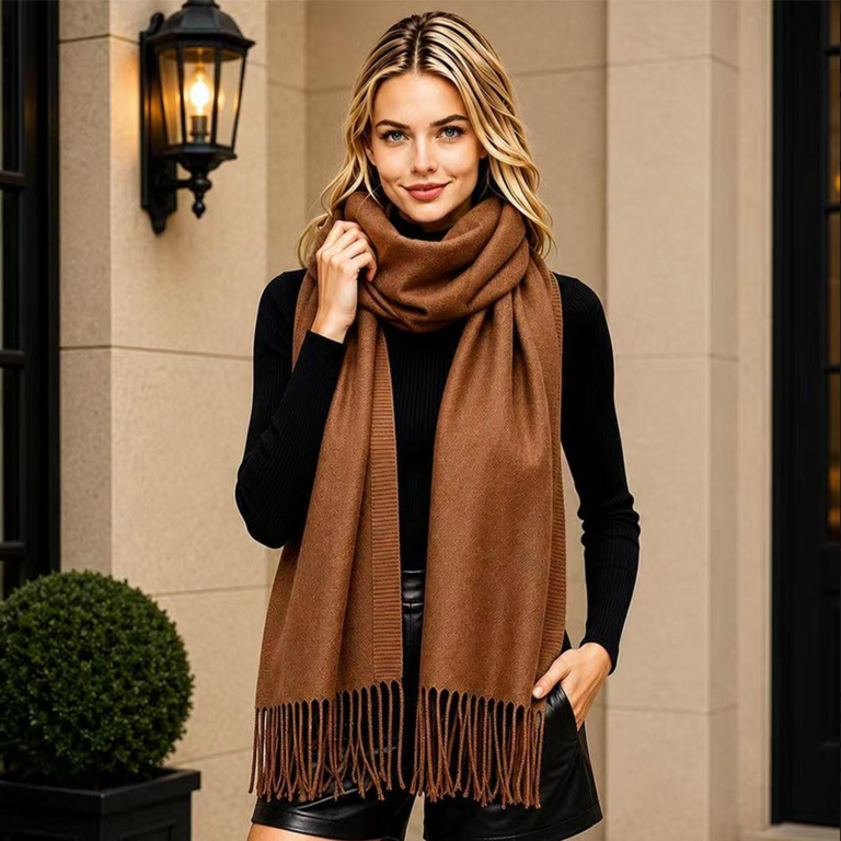 Blue Suede Classic Fringe Scarf