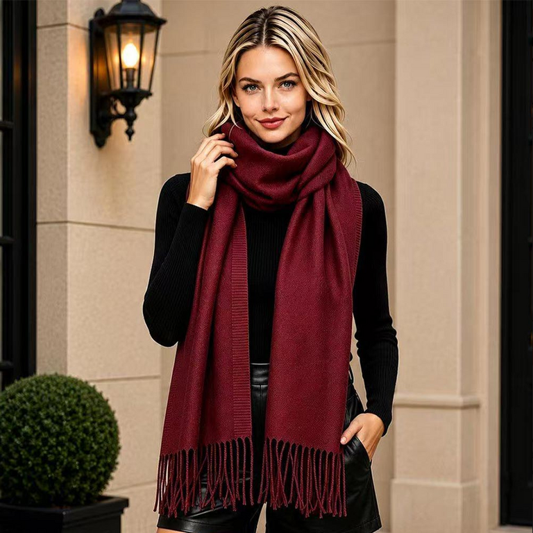 Blue Suede Classic Fringe Scarf