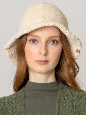 Blue Suede Teddy Sherpa Bucket Hat