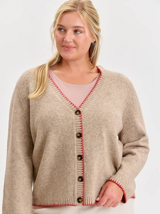 Be Cool Wool Blended Merrow Stitch Boxy Cardigan