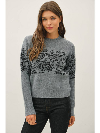 Be Cool Floral Jacquard Ultra Soft Sweater