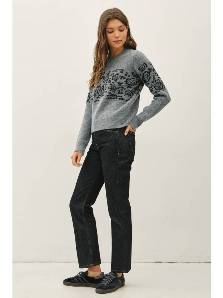 Be Cool Floral Jacquard Ultra Soft Sweater