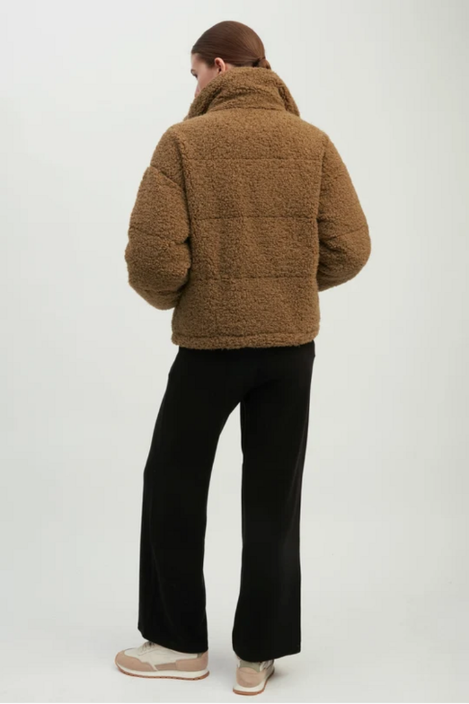 Common Knit Teddy Bouclé Puffer Jacket ONE SIZE