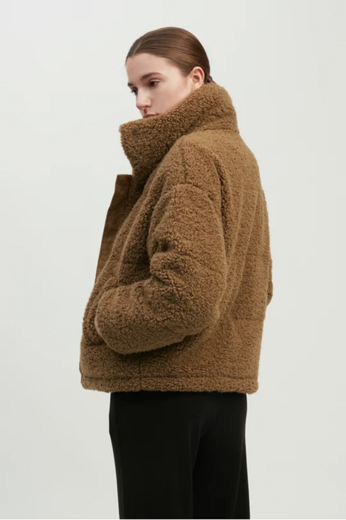 Common Knit Teddy Bouclé Puffer Jacket ONE SIZE