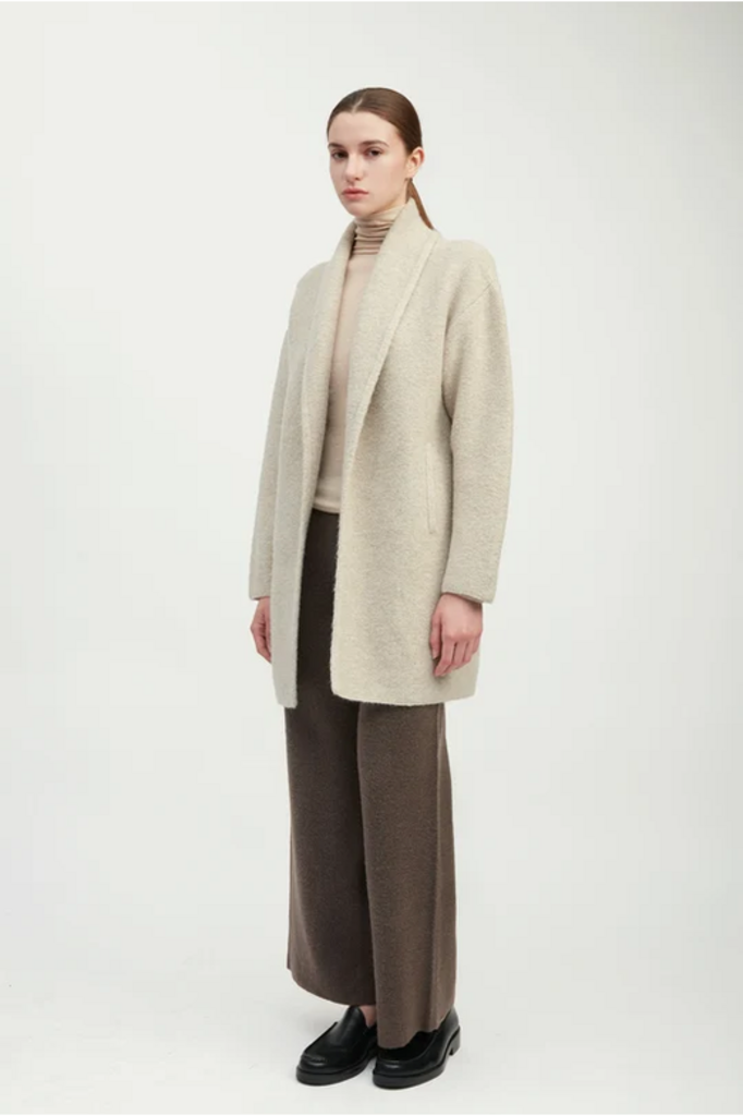 Common Knit Double Faced Knit Long Coat  ONE SIZE
