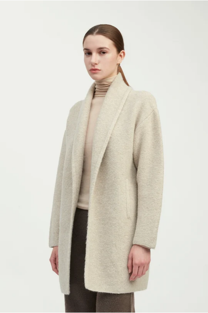 Common Knit Double Faced Knit Long Coat  ONE SIZE
