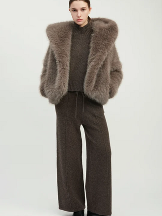 Common Knit Lumé Faux Fur Jacket  ONE SIZE