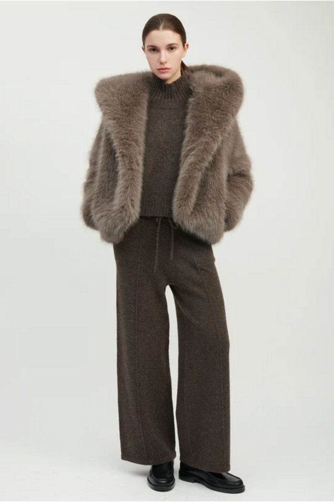 Common Knit Lumé Faux Fur Jacket  ONE SIZE